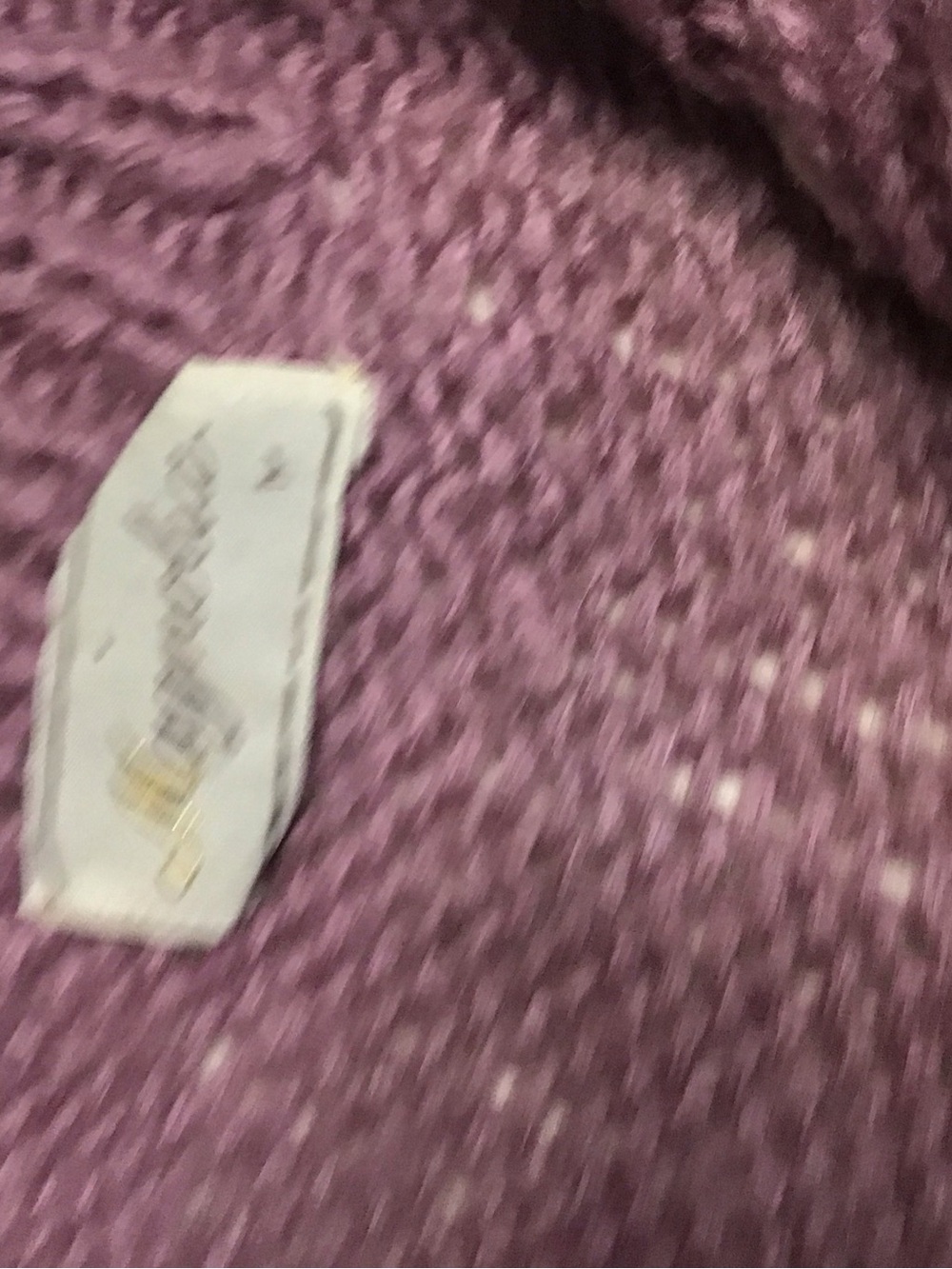 Women’s cozy vintage Lilac Knit cardigan Sweater Yellow & White Stitch Detail - Picture 10 of 11